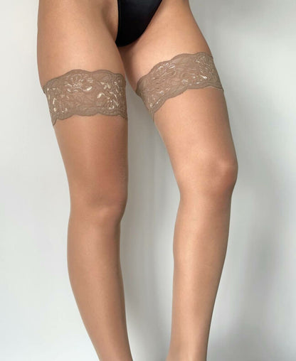 Medias de Encaje (Beige)