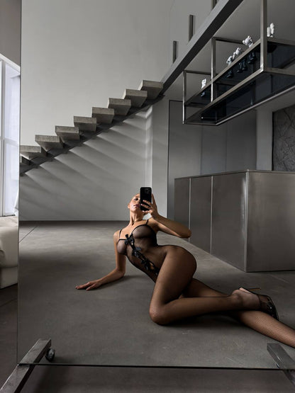 Bodystocking Moño y Red